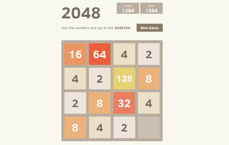 2048 screenshot