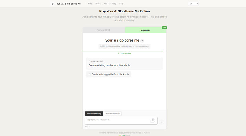 Your AI Slop Bores Me screenshot